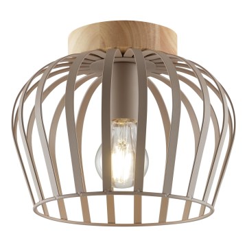 Brilliant - Candeeiro de tecto NORDIC CAGE 1xE27/20W/230V Ø 25 cm bege