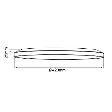 Brilliant - Candeeiro de tecto LED dimerizável SORELL LED/24/230V 3000-6500K Ø 42 cm branco + controlo remoto