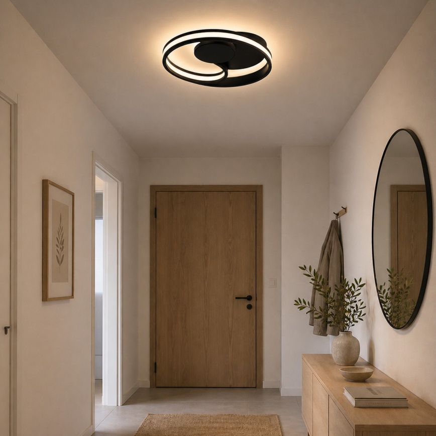 Brilliant - Luminária de teto LED REVOLA LED/33W/230V 3000/4000/6500K Ø 40 cm preta