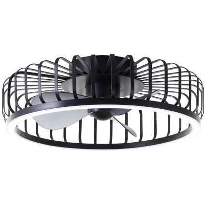 Brilliant - Candeeiro de teto LED regulável com ventilador CAPO LED/36W/230V 2700-6500K diâmetro 48 cm preto + controlo remoto