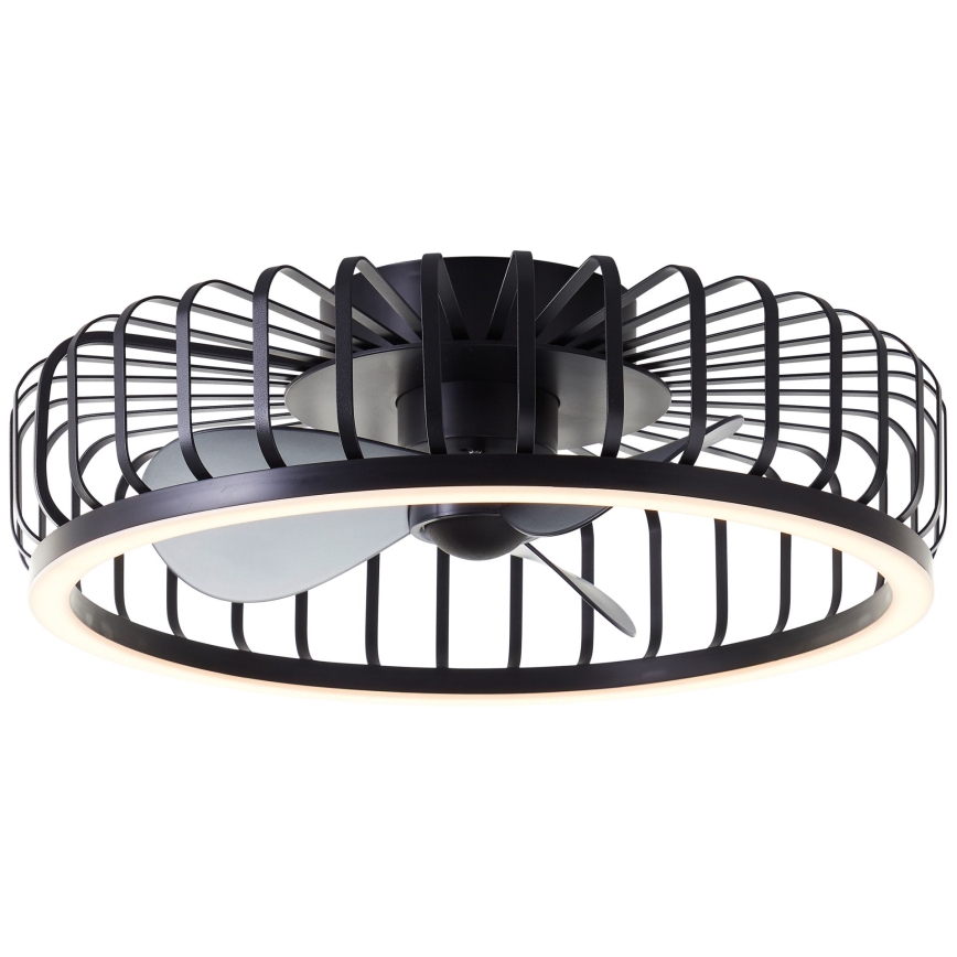 Brilliant - Candeeiro de teto LED regulável com ventilador CAPO LED/36W/230V 2700-6500K diâmetro 48 cm preto + controlo remoto