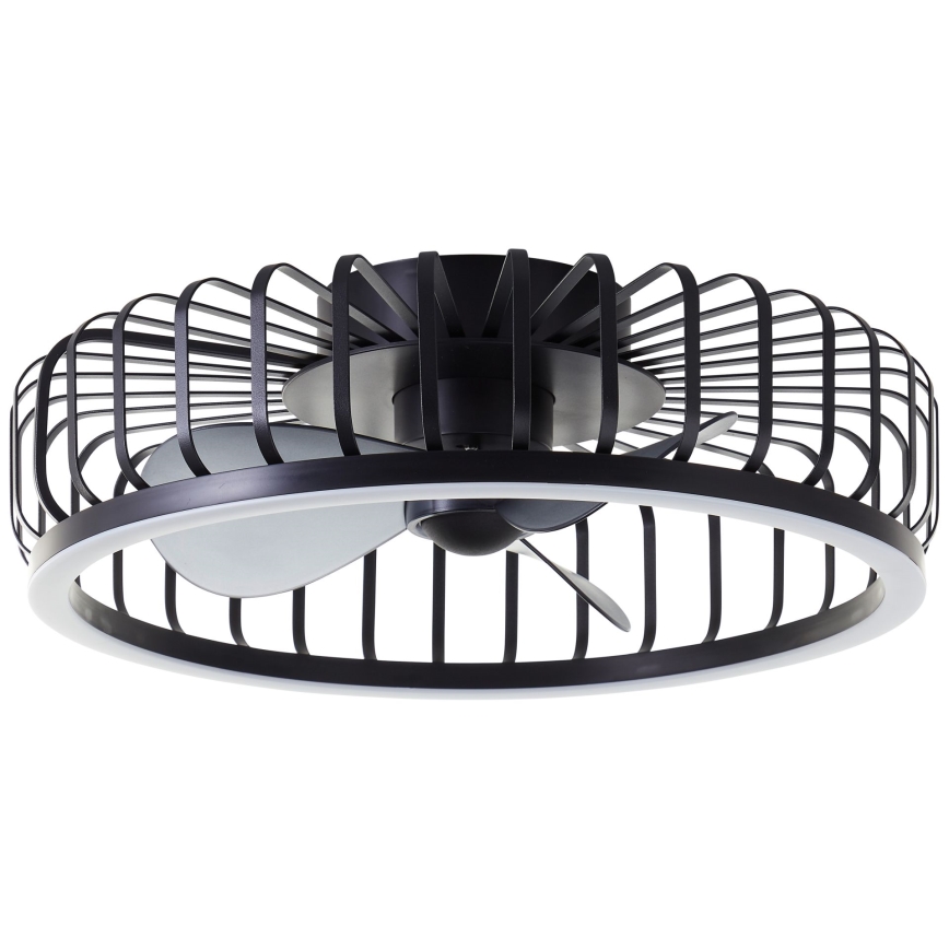Brilliant - Candeeiro de teto LED regulável com ventilador CAPO LED/36W/230V 2700-6500K diâmetro 48 cm preto + controlo remoto