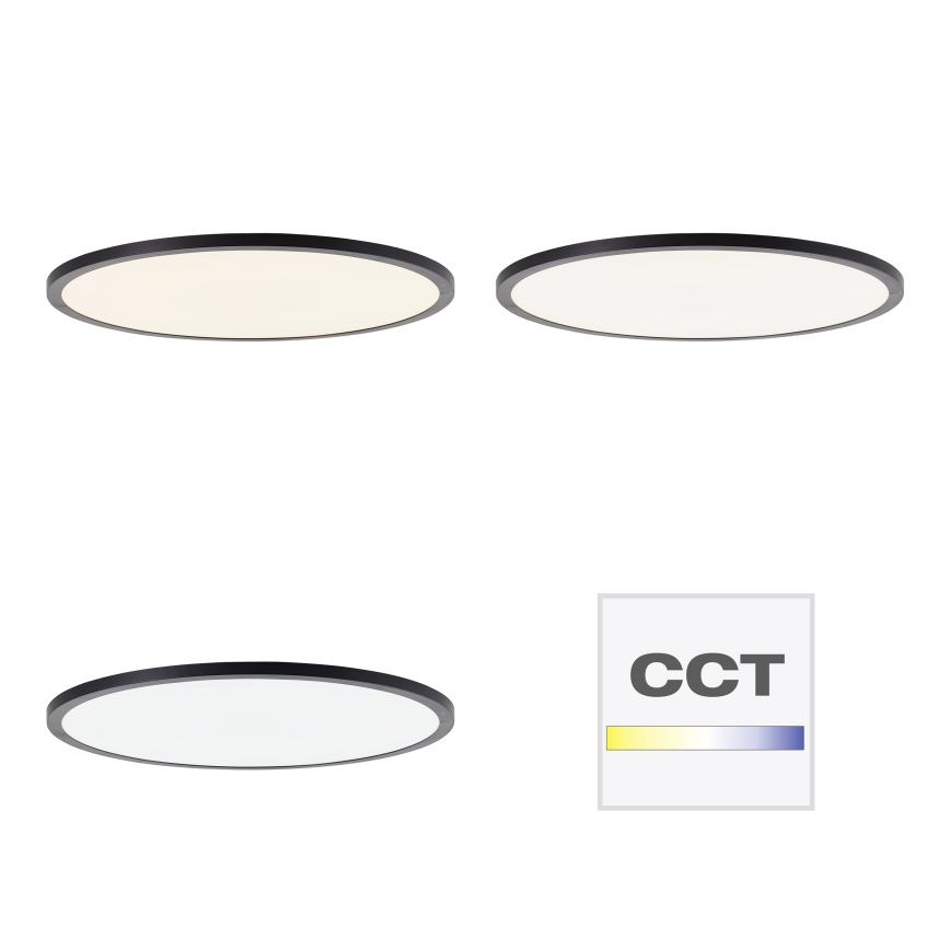 Brilliant - Candeeiro de teto LED dimerizável TUCO LED/33W/230V 3000-6500K, diâmetro 50 cm, preto + comando remoto