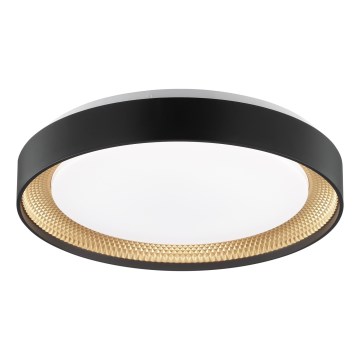 Brilliant - Candeeiro de teto LED dimerizável WALDO LED/24W/230V 3000-6500K Ø 38,5 cm preto/dourado + comando remoto