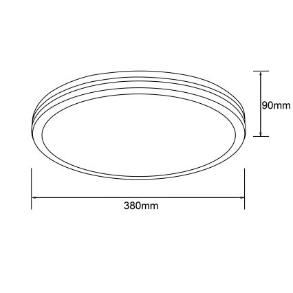 Brilliant - Candeeiro de teto LED LASKOS LED/22W/230V Ø 38 cm seringueira