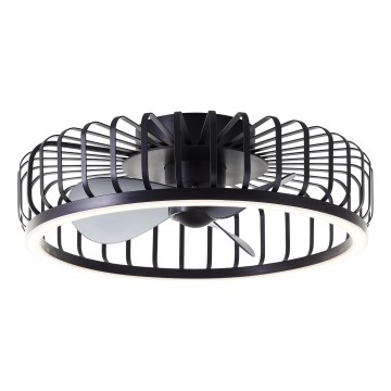 Brilliant - Candeeiro de teto LED regulável com ventilador CAPO LED/36W/230V 2700-6500K diâmetro 48 cm preto + controlo remoto