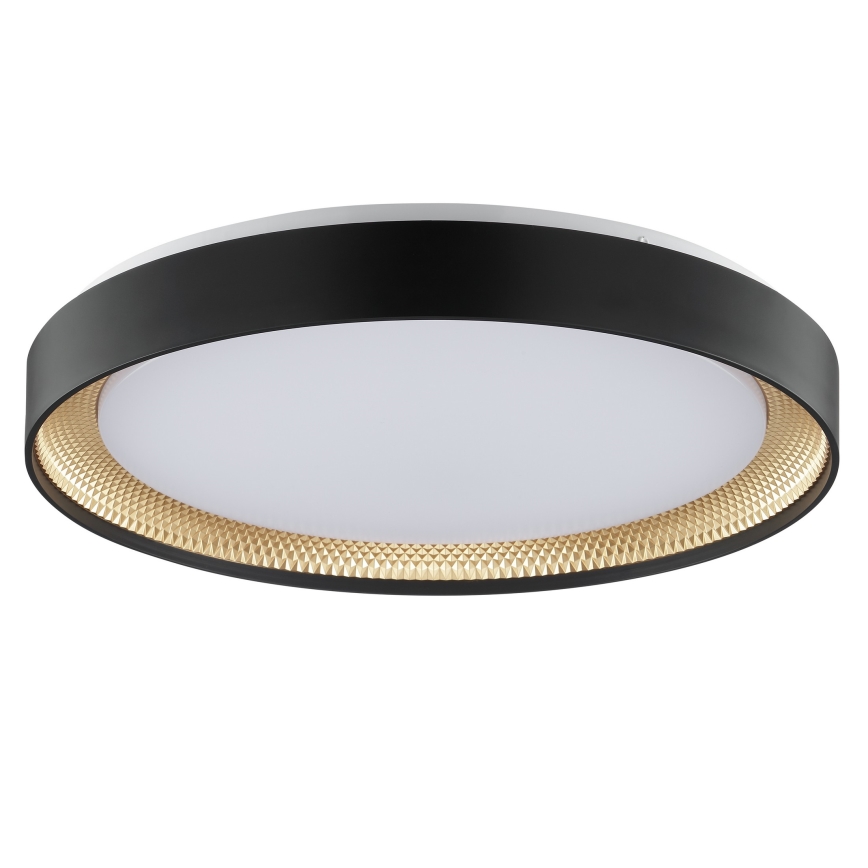 Brilliant - Luminária de teto LED dimerizável WALDO LED/36W/230V 3000-6500K Ø 48,5 cm preta/dourada + comando remoto