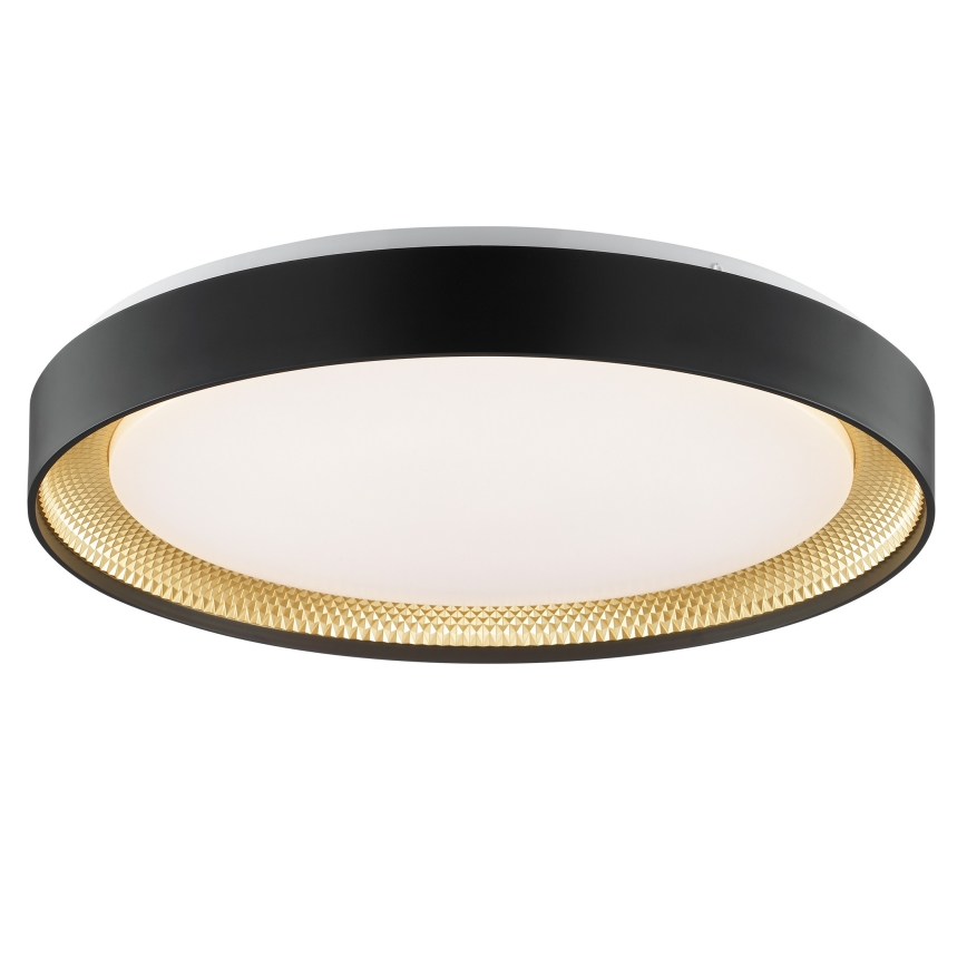 Brilliant - Luminária de teto LED dimerizável WALDO LED/36W/230V 3000-6500K Ø 48,5 cm preta/dourada + comando remoto