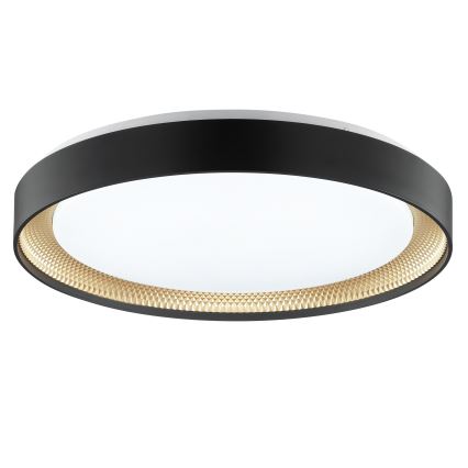 Brilliant - Luminária de teto LED dimerizável WALDO LED/36W/230V 3000-6500K Ø 48,5 cm preta/dourada + comando remoto