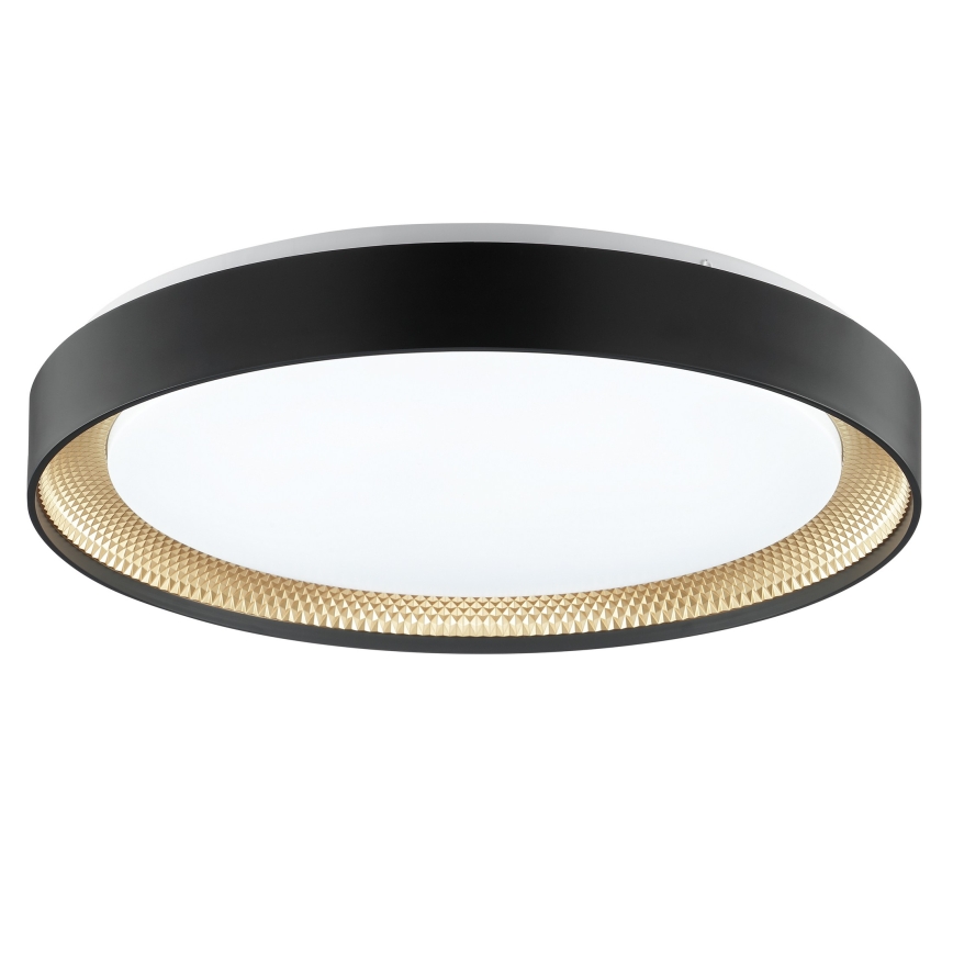 Brilliant - Luminária de teto LED dimerizável WALDO LED/36W/230V 3000-6500K Ø 48,5 cm preta/dourada + comando remoto