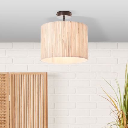 Brilliant - Candeeiro de teto WIMEA 1xE27/52W/230V Ø30 cm preto/bege