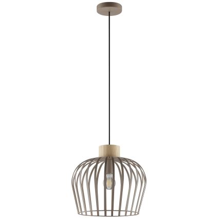Brilliant - Candeeiro pendente com cabo NORDIC CAGE 1xE27/20W/230V Ø 35 cm bege
