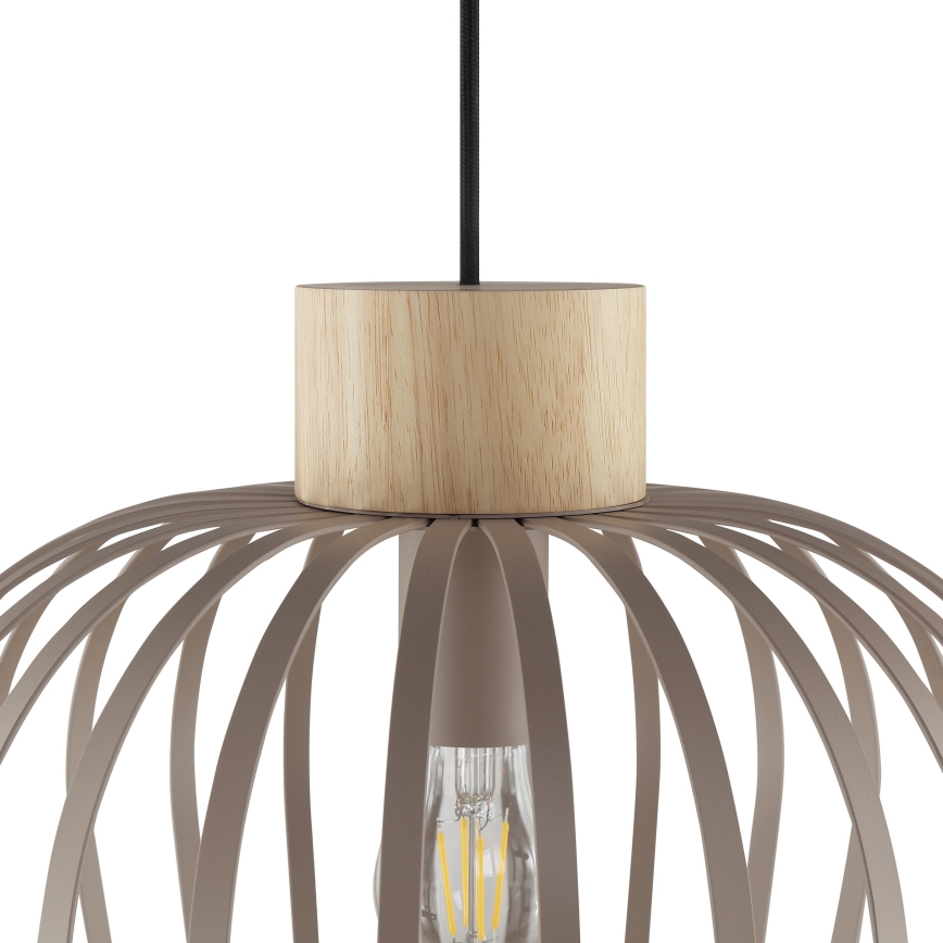 Brilliant - Candeeiro pendente com cabo NORDIC CAGE 1xE27/20W/230V Ø 35 cm bege