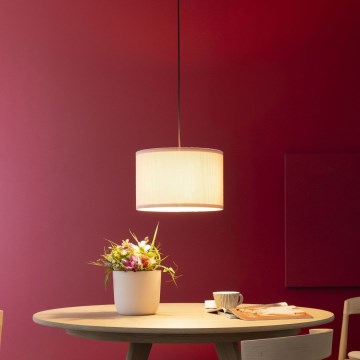 Brilliant - Candeeiro suspenso TONY 1xE27/20W/230V diâmetro 35 cm creme