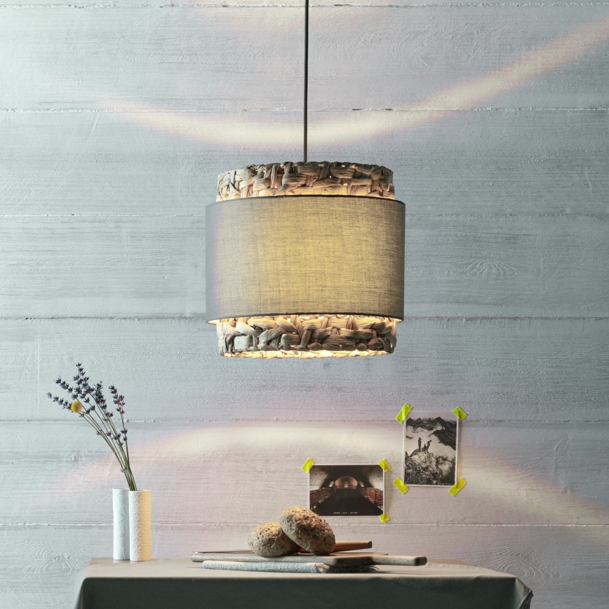 Brilliant - Candeeiro suspenso WATERLILLY 1xE27/60W/230V diâmetro 35 cm cinzento