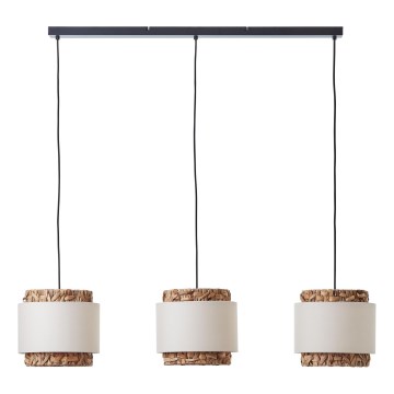 Brilliant - Candeeiro suspenso WATERLILLY 3xE27/60W/230V creme