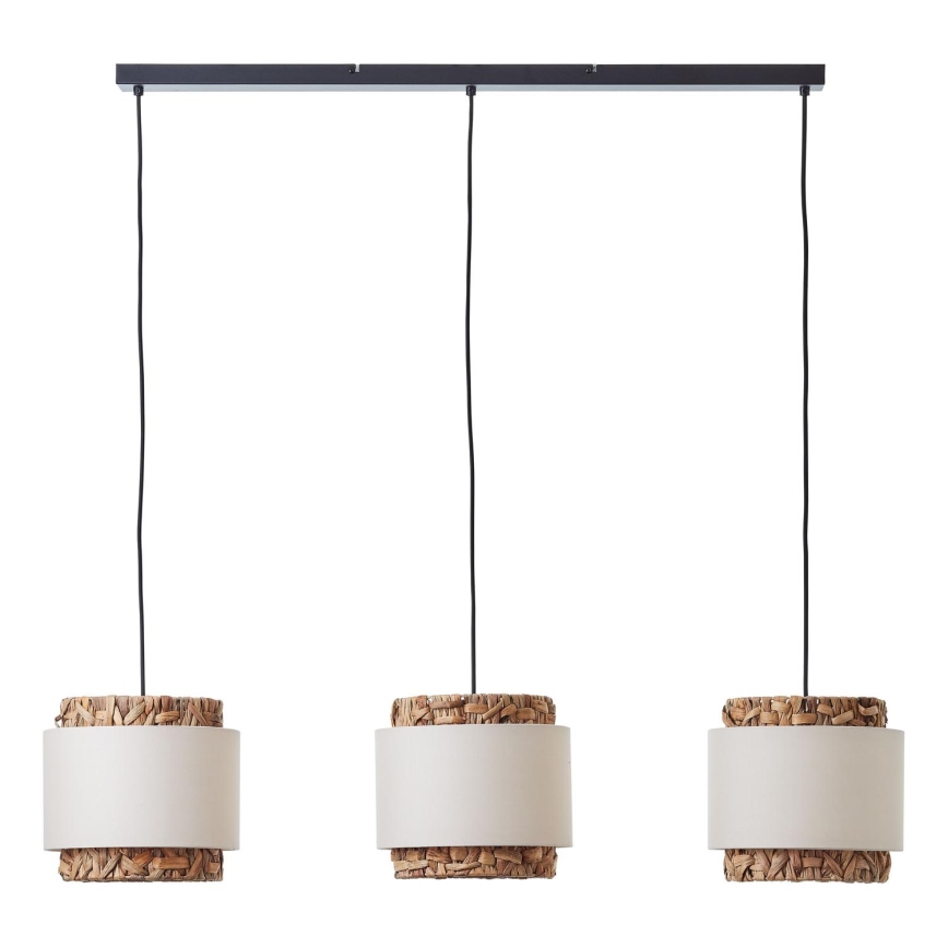 Brilliant - Candeeiro suspenso WATERLILLY 3xE27/60W/230V creme