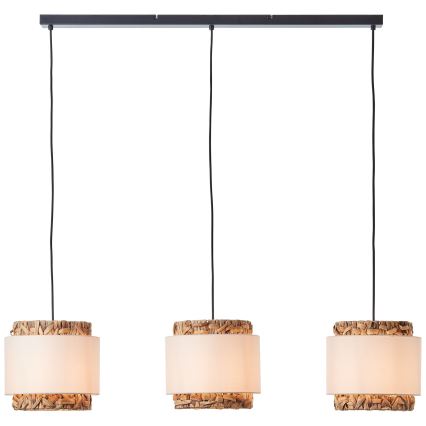 Brilliant - Candeeiro suspenso WATERLILLY 3xE27/60W/230V creme