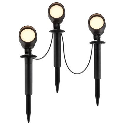 Brilliant - Conjunto de 3 candeeiros LED de exterior KAMARA LED/8,5W/230V IP44 preto