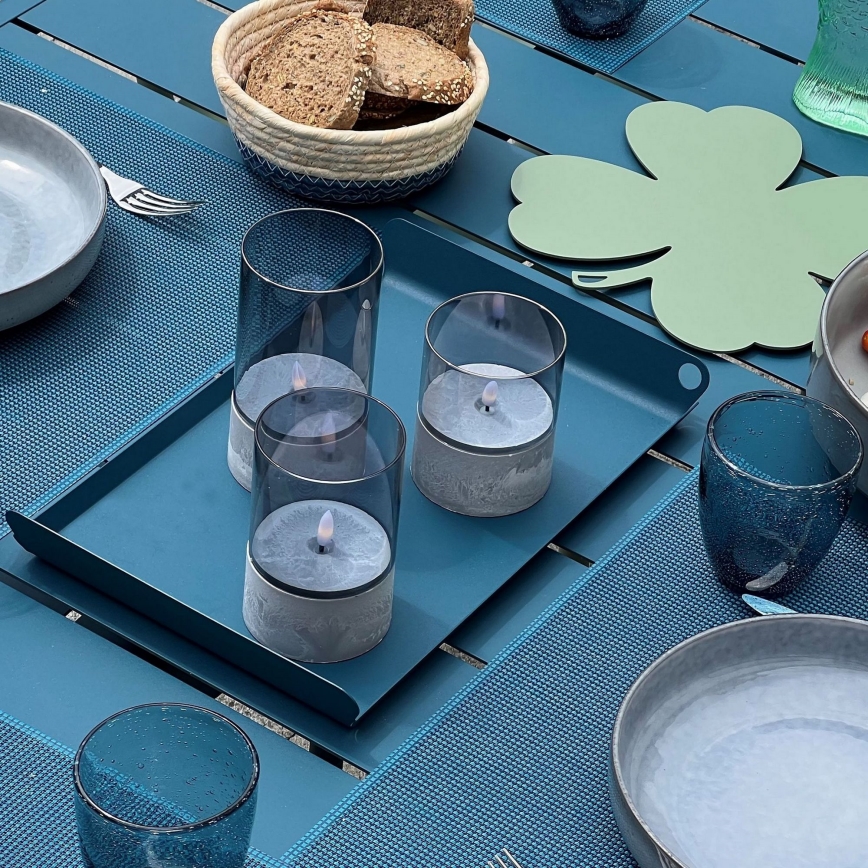 Brilliant - Conjunto de 3 velas LED BOUGIE LED/2xAA IP44 cinzento/fumado