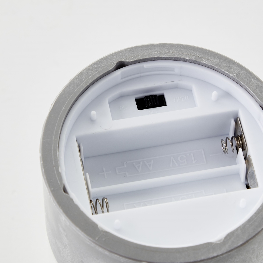 Brilliant - Conjunto de 3 velas LED BOUGIE LED/2xAA IP44 cinzento/fumado