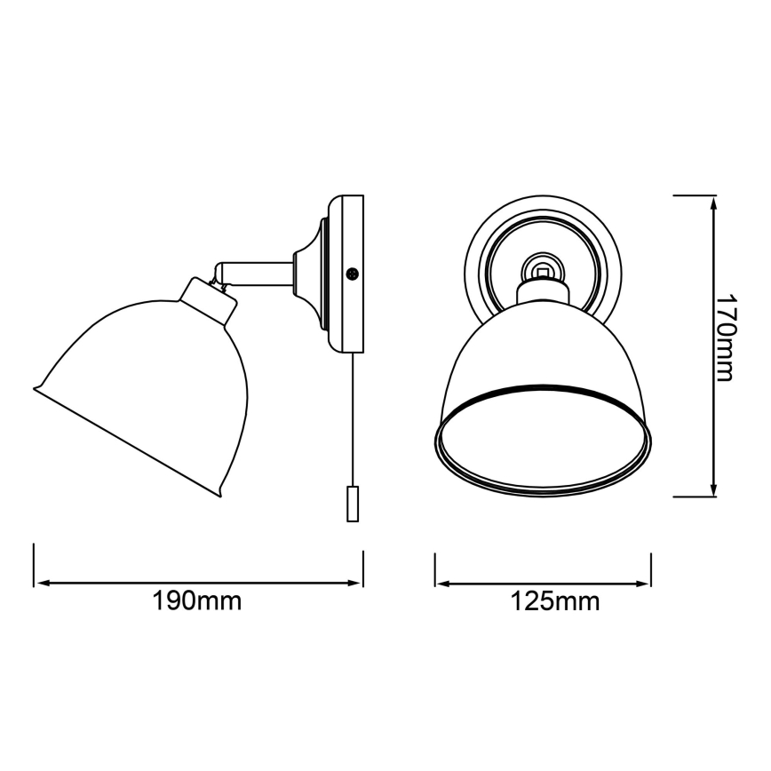 Brilliant - Foco de parede TELIO 1xE14/28W/230V branco