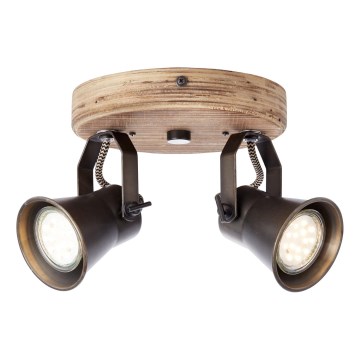 Brilliant - Foco de teto direcionável SEED 2xGU10/5W/230V preto/castanho