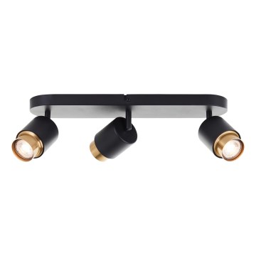 Brilliant - Foco LED COVELO 3xGU10/5W/230V preto/dourado