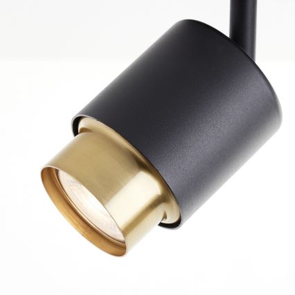 Brilliant - Foco LED COVELO 3xGU10/5W/230V preto/dourado