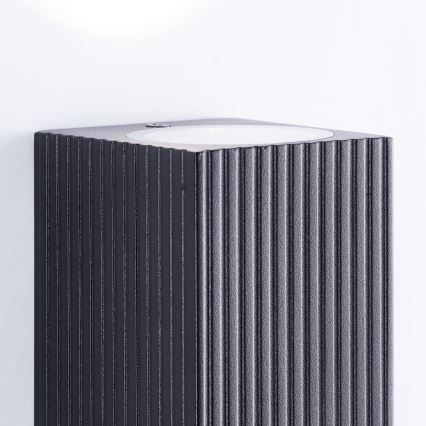 Brilliant - Iluminação de parede exterior JELANI 2xGU10/10W/230V IP44 preto
