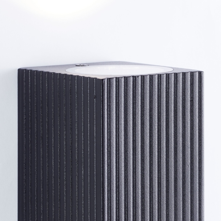 Brilliant - Iluminação de parede exterior JELANI 2xGU10/10W/230V IP44 preto