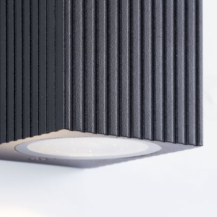 Brilliant - Iluminação de parede exterior JELANI 2xGU10/10W/230V IP44 preto