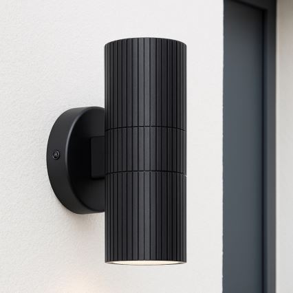 Brilliant - Iluminação de parede exterior KEOLA 2xGU10/10W/230V IP44 preto