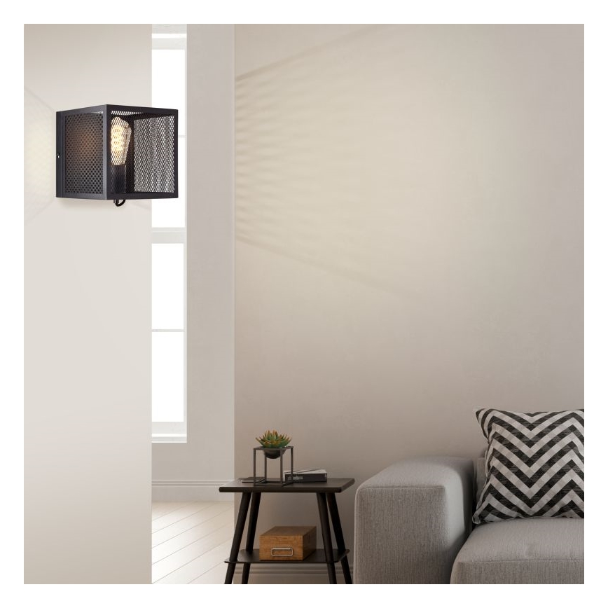 Brilliant - Iluminação de parede MAZE 1xE27/40W/230V preto