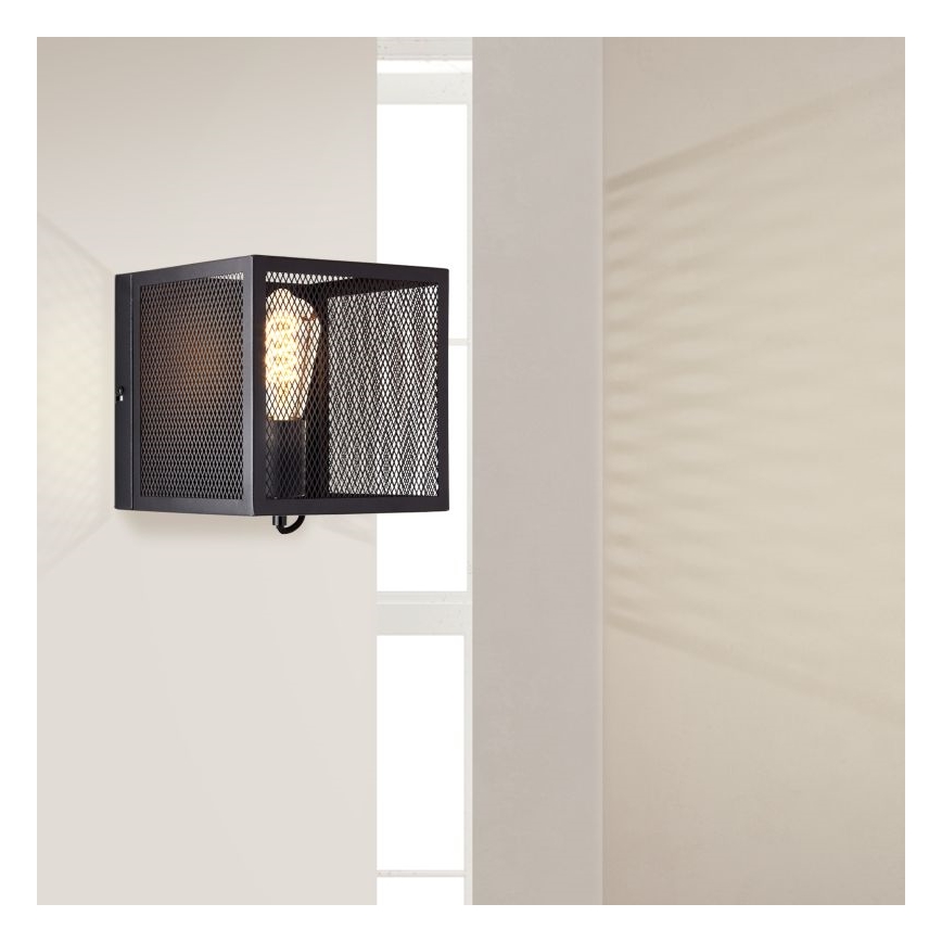 Brilliant - Iluminação de parede MAZE 1xE27/40W/230V preto