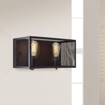 Brilliant - Iluminação de parede MAZE 2xE27/40W/230V preto