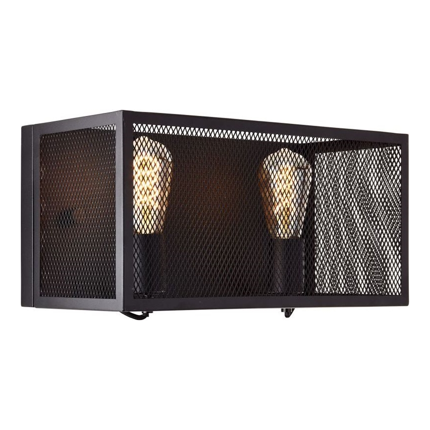 Brilliant - Iluminação de parede MAZE 2xE27/40W/230V preto