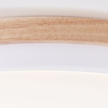 Brilliant - Iluminação de teto LED com regulação BAARLO LED/24W/230V diâmetro 35 cm branco/borracha de figueira