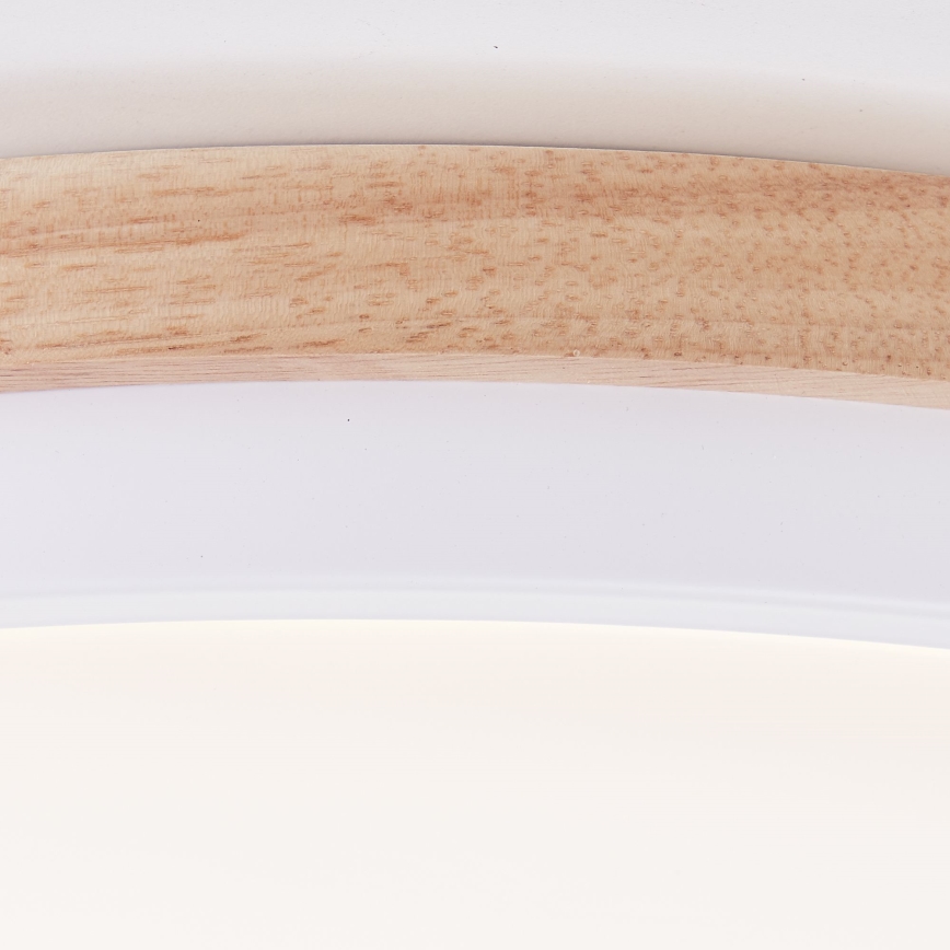 Brilliant - Iluminação de teto LED com regulação BAARLO LED/24W/230V diâmetro 35 cm branco/borracha de figueira