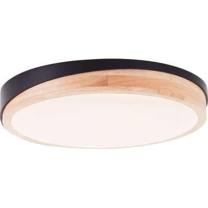 Brilliant - Iluminação de teto LED com regulação BAARLO LED/24W/230V diâmetro 35 cm preto/borracha de figueira