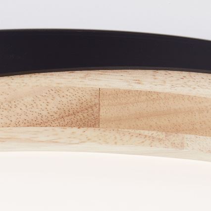 Brilliant - Iluminação de teto LED com regulação BAARLO LED/24W/230V diâmetro 35 cm preto/borracha de figueira