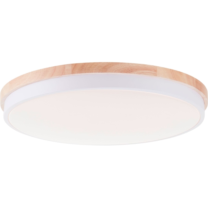 Brilliant - Iluminação de teto LED com regulação BAARLO LED/36W/230V 3000-6500K diâmetro 50 cm branco/borracha de figueira + comando
