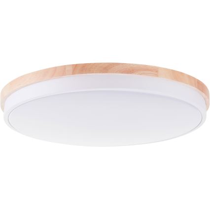 Brilliant - Iluminação de teto LED com regulação BAARLO LED/36W/230V 3000-6500K diâmetro 50 cm branco/borracha de figueira + comando