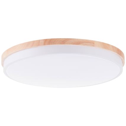 Brilliant - Iluminação de teto LED com regulação BAARLO LED/36W/230V 3000-6500K diâmetro 50 cm branco/borracha de figueira + comando