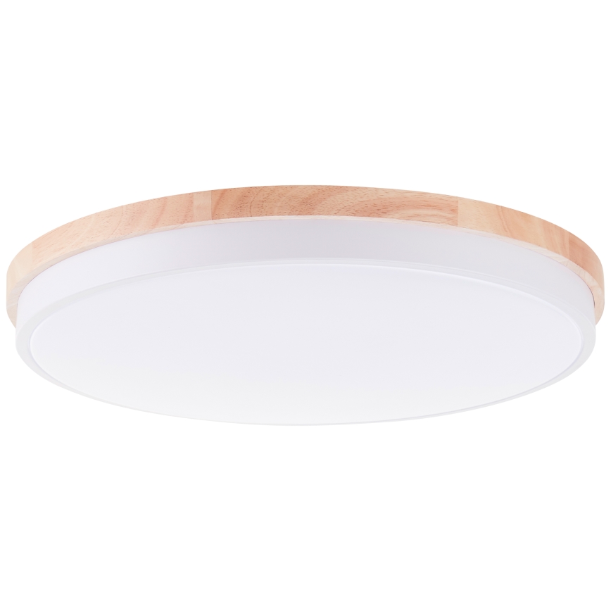 Brilliant - Iluminação de teto LED com regulação BAARLO LED/36W/230V 3000-6500K diâmetro 50 cm branco/borracha de figueira + comando