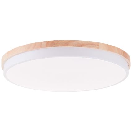 Brilliant - Iluminação de teto LED com regulação BAARLO LED/36W/230V 3000-6500K diâmetro 50 cm branco/borracha de figueira + comando