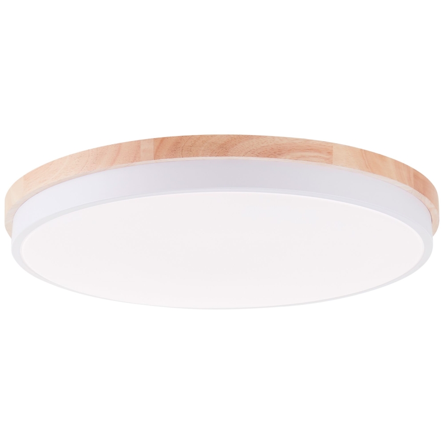 Brilliant - Iluminação de teto LED com regulação BAARLO LED/36W/230V 3000-6500K diâmetro 50 cm branco/borracha de figueira + comando