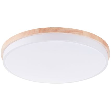 Brilliant - Iluminação de teto LED com regulação BAARLO LED/36W/230V 3000-6500K diâmetro 50 cm branco/borracha de figueira + comando