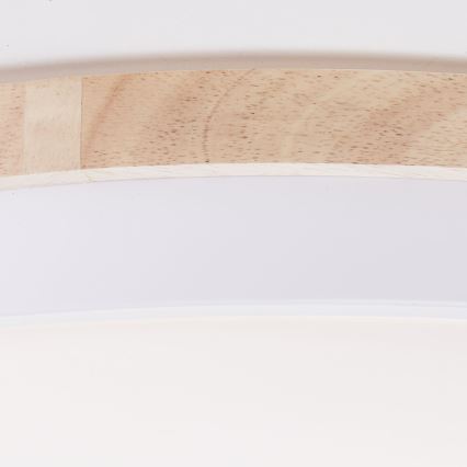 Brilliant - Iluminação de teto LED com regulação BAARLO LED/36W/230V 3000-6500K diâmetro 50 cm branco/borracha de figueira + comando