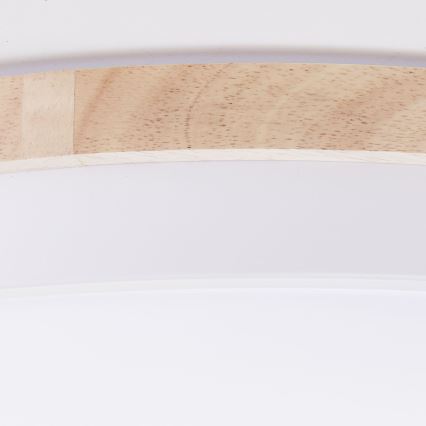 Brilliant - Iluminação de teto LED com regulação BAARLO LED/36W/230V 3000-6500K diâmetro 50 cm branco/borracha de figueira + comando